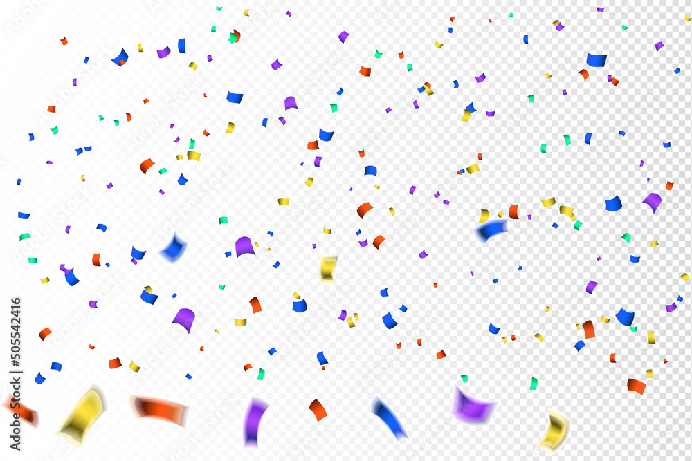 Poster Abstract colorful confetti background with circular frame