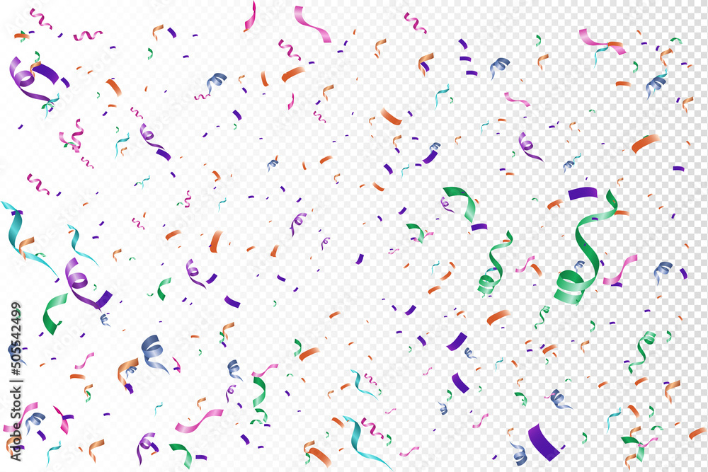 Poster Abstract colorful confetti decorative transparent background vector
