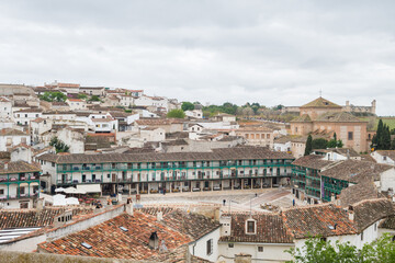 Fototapeta na wymiar panoramic view of chinchon plaza mayor, Spain