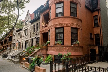 Foto auf Acrylglas Brooklyn typical facades & row houses in an iconic neighborhood of Brooklyn. Park Slope, New York © auseklis