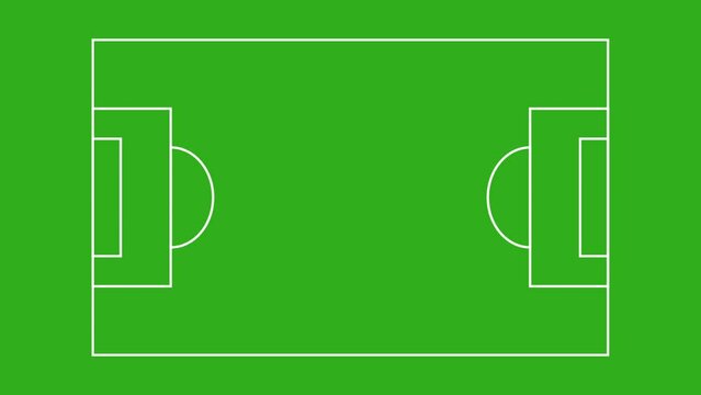 Football game strategy. Soccer tactics. Soccer field with tactic and lines