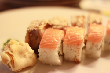 sushi on a plate