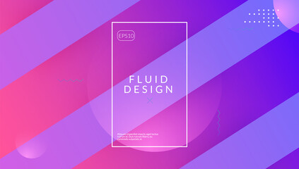 Dynamic Flyer. Fluid Design. Horizontal Brochure. Pink Trendy Shape. Minimal Pattern. Color Modern Poster. Hipster Page. Wavy Landing Page. Magenta Dynamic Flyer