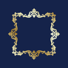 decorative frame with gold ornaments