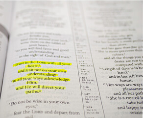 Obraz premium Proverbs Chapter 3 verses 5 and 6