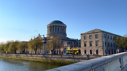 Fototapeta premium Four Courts in the city center of Dublin - Ireland travel photography