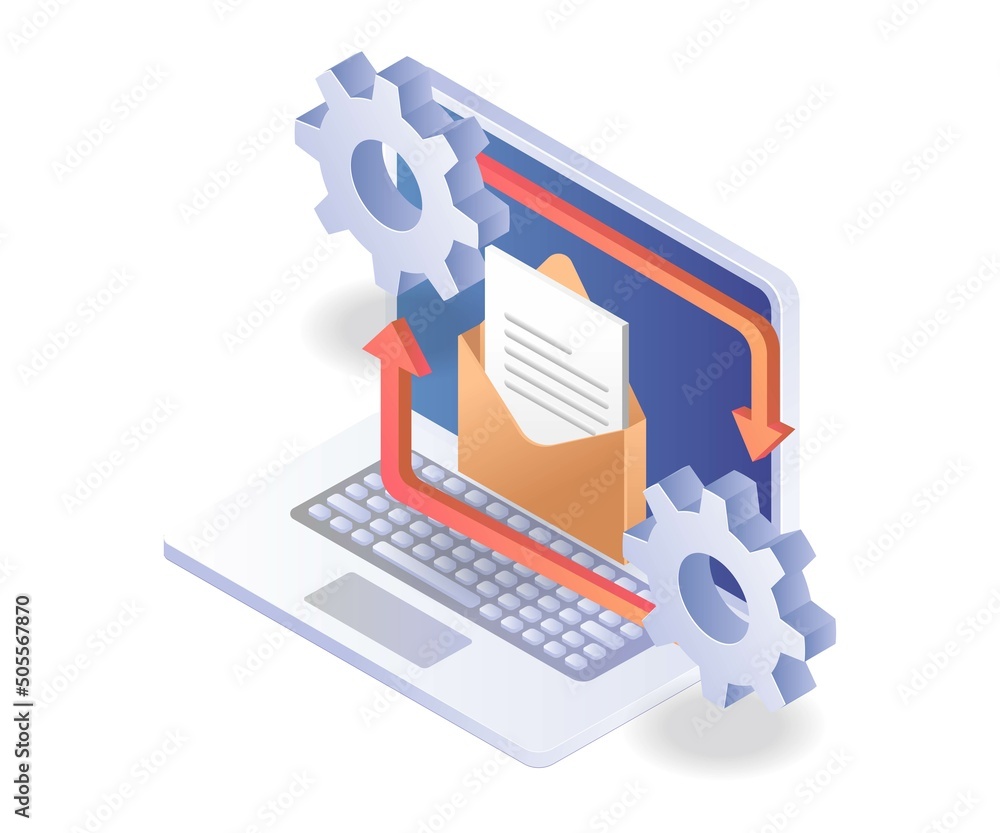 Poster e-mail data computer process