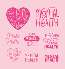 mental health letterings