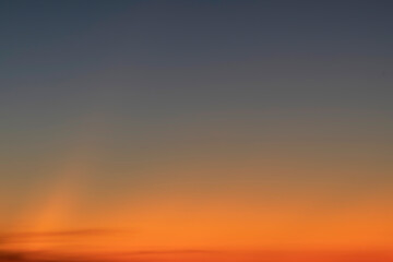 Sky gradient from blue to orange sunset