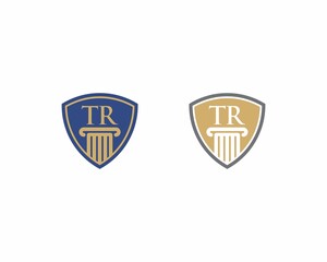 Letters TR, Law Logo Vector 001