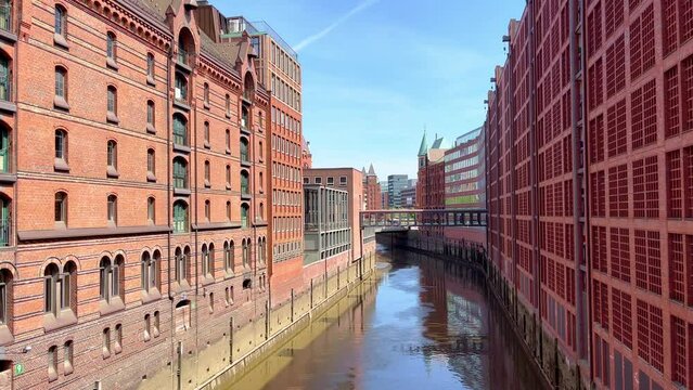 Famous Warehouse District in the city of Hamburg Germany - travel photography