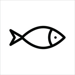 fish icon vector illustration logo template for various purposes isolated on white background, eps 10.
