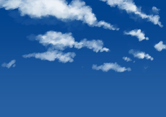 空のイラスト（夏空）