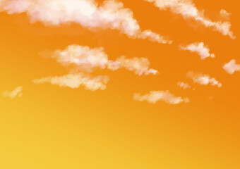 空のイラスト（夕方）