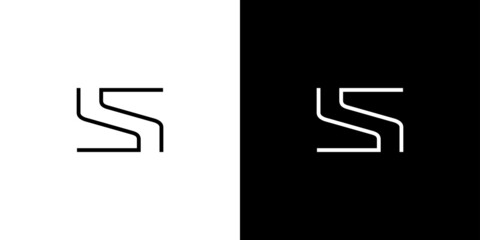 Modern and unique letter S initial logo design - obrazy, fototapety, plakaty