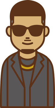 man wearing sunglasses and blazer clip art preview
