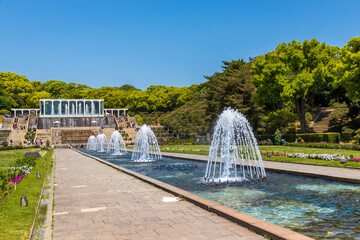 神戸・須磨離宮公園の噴水広場
