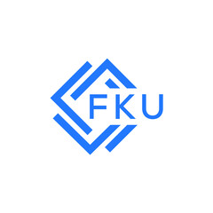 FKU letter logo design on white background. FKU  creative initials letter logo concept. FKU letter design.