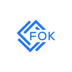 Obraz premium FOK technology letter logo design on white background. FOK creative initials technology letter logo concept. FOK technology letter design.