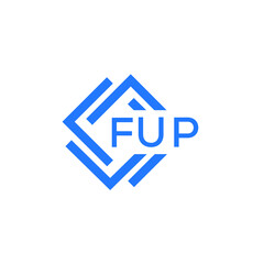 FUP letter logo design on white background. FUP  creative initials letter logo concept. FUP letter design.