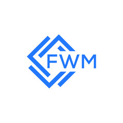 FWM letter logo design on white background. FWM  creative initials letter logo concept. FWM letter design.