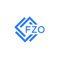 FZO technology letter logo design on white  background. FZO creative initials technology letter logo concept. FZO technology letter design.
