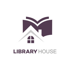 house logo and book vector template logo illustration