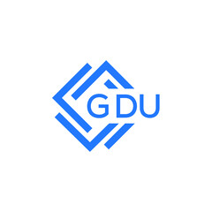 GDU letter logo design on white background. GDU  creative initials letter logo concept. GDU letter design.