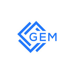 GEM letter logo design on white background. GEM  creative initials letter logo concept. GEM letter design.