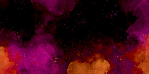 Star field in galaxy space with nebulae, abstract watercolor digital art painting starlight nebula in galaxy at universe. Dark Night Sky Deep Space background - Wide dark outer space multi-coloured. © MdLothfor