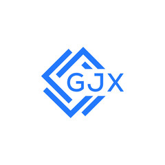 GJX technology letter logo design on white  background. GJX creative initials technology letter logo concept. GJX technology letter design.
