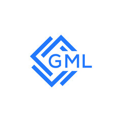 GML technology letter logo design on white  background. GML creative initials technology letter logo concept. GML technology letter design.
