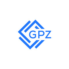 GPZ technology letter logo design on white  background. GPZ creative initials technology letter logo concept. GPZ technology letter design.
