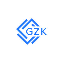 GZK technology letter logo design on white  background. GZK creative initials technology letter logo concept. GZK technology letter design.