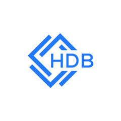 HDB letter logo design on white background. HDB  creative initials letter logo concept. HDB letter design.
