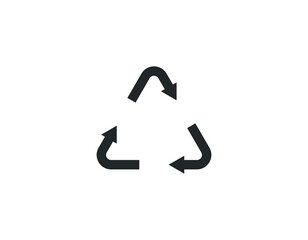 Recycle symbol. isolated black icon. accurate vector illustration