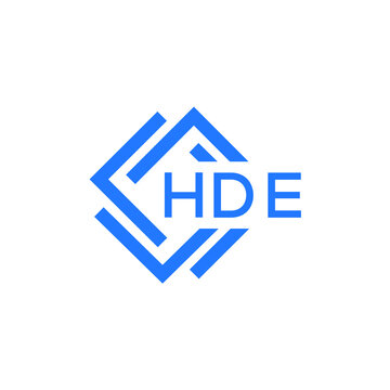 HDE letter logo design on white background. HDE  creative initials letter logo concept. HDE letter design.
