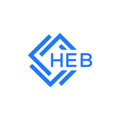 HEB letter logo design on white background. HEB  creative initials letter logo concept. HEB letter design.
