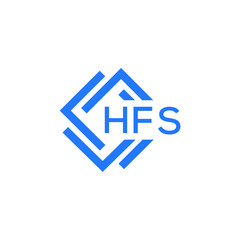 HFS letter logo design on white background. HFS  creative initials letter logo concept. HFS letter design.