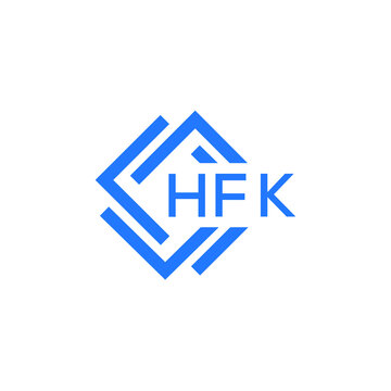 HFK letter logo design on white background. HFK  creative initials letter logo concept. HFK letter design.