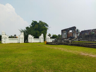 Fototapeta na wymiar Kaibon Palace or Keraton Kaibon, a historical building heritage of the Islamic Kingdom located in the Banten Lama City - Banten Province - Indonesia