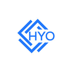 HYO letter logo design on white background. HYO  creative initials letter logo concept. HYO letter design.