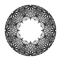 Hand drawn mandala. decoration in ethnic oriental  doodle ornament.