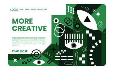 Abstract Geomatric Design Trends Maximalist Landing Page