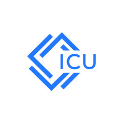 ICU technology letter logo design on white  background. ICU creative initials technology letter logo concept. ICU technology letter design.
