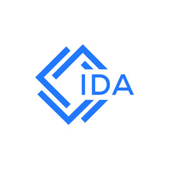 IDA technology letter logo design on white  background. IDA creative initials technology letter logo concept. IDA technology letter design.