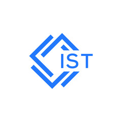 IST technology letter logo design on white  background. IST creative initials technology letter logo concept. IST technology letter design.
