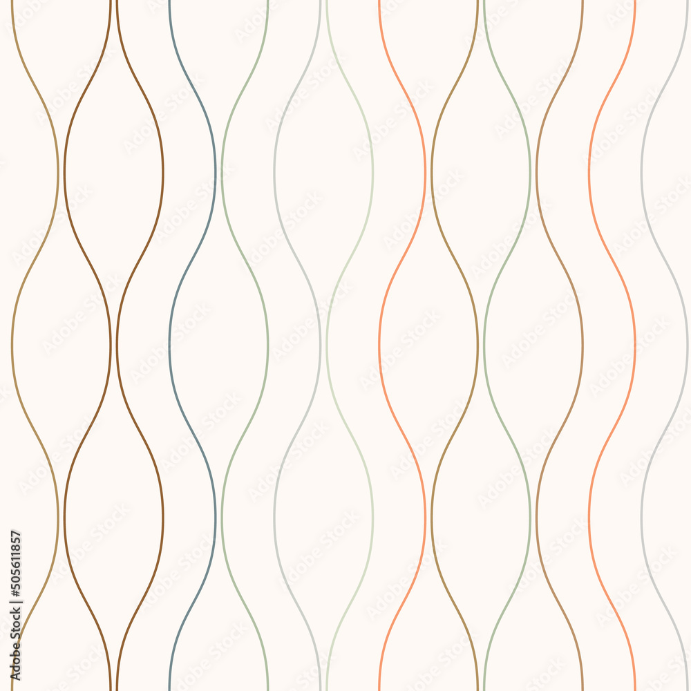 Poster retro geometric vector pattern, seamless repeat