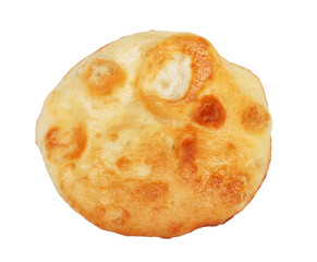 Flatbread fried in oil isolated on white