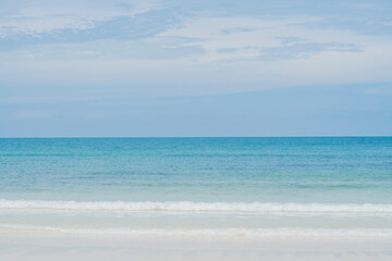 beach blue sea beautiful sky relaxing nature
